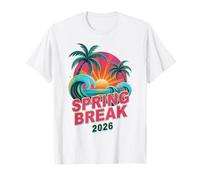 Lindas Vacaciones de Primavera 2026 Viaje de Vacaciones Surf Beach Travel Camiseta