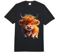 Lindas Vacas de Las Tierras Altas adorables Vacas peludas para niños y niñas Comfort Colors Adult Heavyweight T-Shirt
