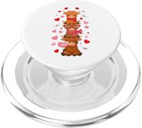 Lindas Vacas de Las Tierras Altas del Oeste de San Valentín con Letra PopSockets PopGrip para MagSafe