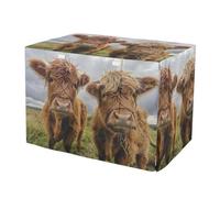 Lindas vacas de las tierras altas, resistentes al viento, fundas para jaulas para perros, fáciles de instalar, con ventanas de malla, tamaño mediano