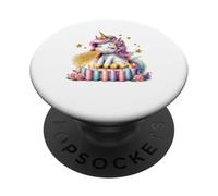Lindas Velas de celebración de Polvo mágico soplando Unicornio PopSockets PopGrip Adhesivo