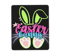 Lindas Y Felices Estrellas De Conejito De Pascua Mouse Pad Bordes Cosidos Mousepad Portátil Alfombrilla De Escritorio para Gaming Oficina Pc 25X30Cm