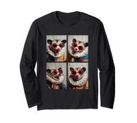 Lindas zarigüeyas con Gafas de Sol Payaso Animal Kidcore Halloween Manga Larga