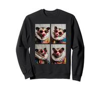 Lindas zarigüeyas con Gafas de Sol Payaso Animal Kidcore Halloween Sudadera