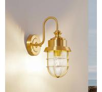 Lindby Lámpara de pared exterior Adalie (Tradicional) en Dorado hecho Acero (1 llama, E27) lámparas para aplique lámpara LED