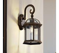 Lindby aplique de exterior Adelisa, dorado antiguo, aluminio, altura 39 cm