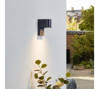 Lindby Aplique de exterior Gelso, aluminio, 15 cm, GU10, sensor True