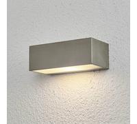 Lindby Aplique de exterior Leonora, 20 cm, angular, acero inoxidable