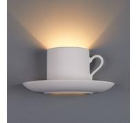 Lindby Aplique de pared de escayola pintable Pocillo