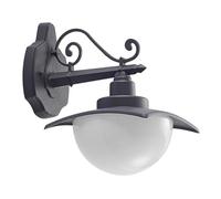 Aplique de exterior Lindby Elinda, altura 29 cm, antracita, cristal