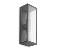 Lindby Peldar aplique de exterior, transparente, 2 luces, 38 cm, metal
