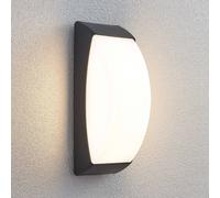 Lindby Aplique LED para exterior Alexey IP65, gris oscuro