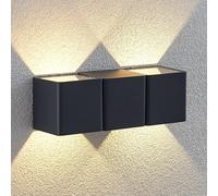 Lindby - Niclas Square LED Aplique Exterior Dark Grey