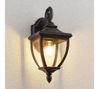 Lindby aplique para exterior Cerys, negro, plástico, altura 37 cm True