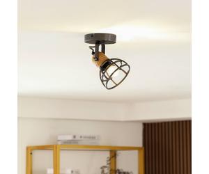 Lindby Arinthea downlight de techo, 1 luz, negro, acero, E14