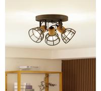 Lindby Arinthea downlight de techo, 3 luces, negro, acero, E14