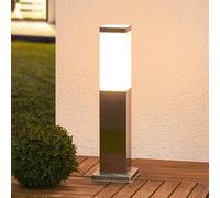 Lindby Baliza Lorian, 45 cm, acero inoxidable, IP44, E27