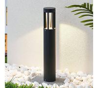 Lindby Bolardo luminoso LED Jordis en gris oscuro