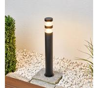 Bolardo luminoso LED Lanea de Lindby, 60 cm, negro, acero inoxidable, IP44