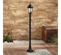 Lindby Bolardo luminoso Nane, 122 cm, farol, resistente al agua salada, E27 True