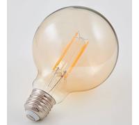Lindby Bombilla LED globo E27 con filamento 6 W 500 lm, ámbar 1800 K