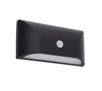 Lindby Bombillas LED aplique de pared exterior en negro, con detector