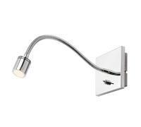 Lindby Bombillas LED aplique de pared interior en cromo, transparente,