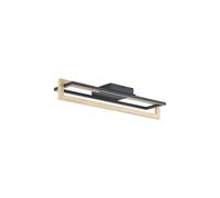 Lindby Bombillas LED lámpara de techo en negro, madera, plafón