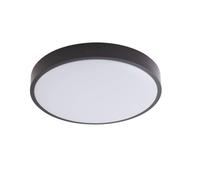 Lindby Bombillas LED lámpara de techo en negro, plafón redondo | lámpara de salón, moderno, 3000 k blanco cálido para cuarto de baño, cocina, sótano, pasillo