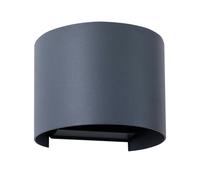Lindby - Dara Round LED Smart En el exterior Aplique de Pared Gris