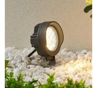 Lindby Emar foco LED con pica en gris oscuro True