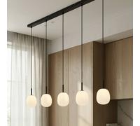 Lindby Etiena lámpara colgante 5 luces vidrio opal