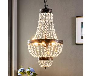 Lindby Fascinante lámpara colgante Jorve con cristal