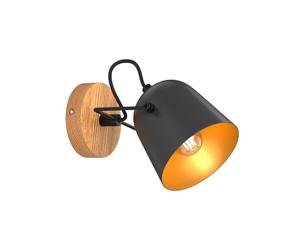 Lindby Foco Adalin (Moderno) en Marrón hecho de Madera e.o. para Salón & Comedor (1 llama, E14) foco empotrado lámpara techo pared