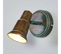 Lindby Foco Arielle en diseño envejecido, verdete