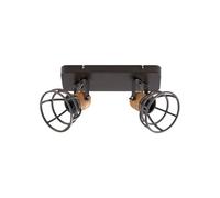 Lindby Arinthea downlight de techo, 2 luces, negro, acero, E14