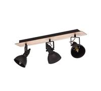 Lindby Foco Aylis (Industrial) en Marrón hecho de Metal e.o. para Salón & Comedor (3 llamas, E14) foco empotrado lámpara techo pared