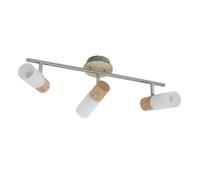 Lindby Foco Christoph (Tradicional) en Marrón hecho de Madera e.o. para Dormitorio (3 llamas, E14) foco empotrado lámpara techo pared