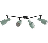Lindby downlight de techo Ovelia, verde/negro, 4 luces, hierro