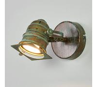 Lindby foco de pared Janek, 1 luz, verde, metal, 11 cm