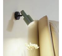 Lindby foco de pared Ovelia, verde/negro, metal, E27