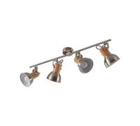 Lindby Foco Dennis (Moderno) en Gris hecho de Metal e.o. para Cocina (4 llamas, E14) foco empotrado lámpara techo pared