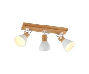 Lindby Foco Merela en Marrón hecho de Madera e.o. para Salón & Comedor (3 llamas, E14) foco empotrado lámpara techo pared