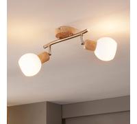 Lindby Foco Svenka en look de madera, 2 luces