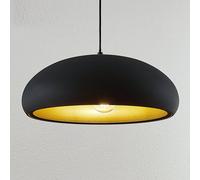 Lindby Gerwina lámpara colgante, negro/oro, metal, 40 cm, E27