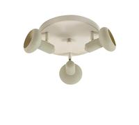 Lindby - Huby 3 Lámpara de Techo Beige/Claro Verde