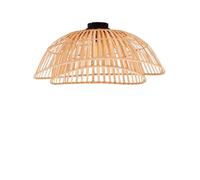 Plafón Lindby Ilajus, Ø 62 cm, bambú natural