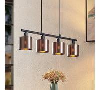 Lindby Joudy colgante, 4 luces, bronce oscuro True