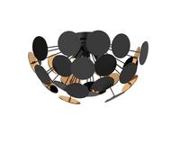 Lindby - Kinan Lámpara de Techo Black/Gold