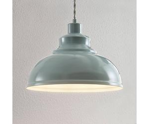 Lindby Lámpara colgante Albertine, metal, azul celeste